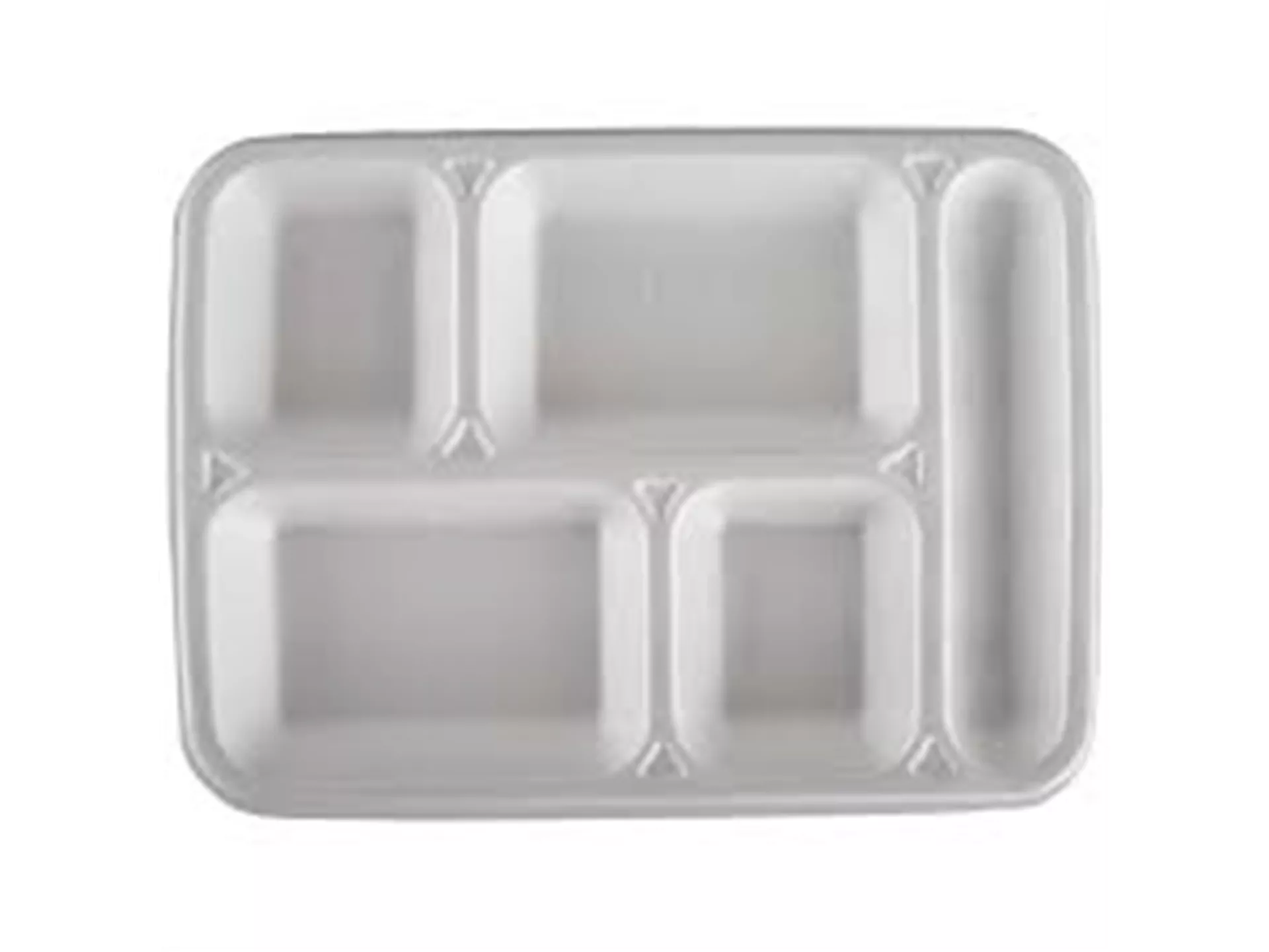 Foam Plate 5 Compartments 100 Pieces