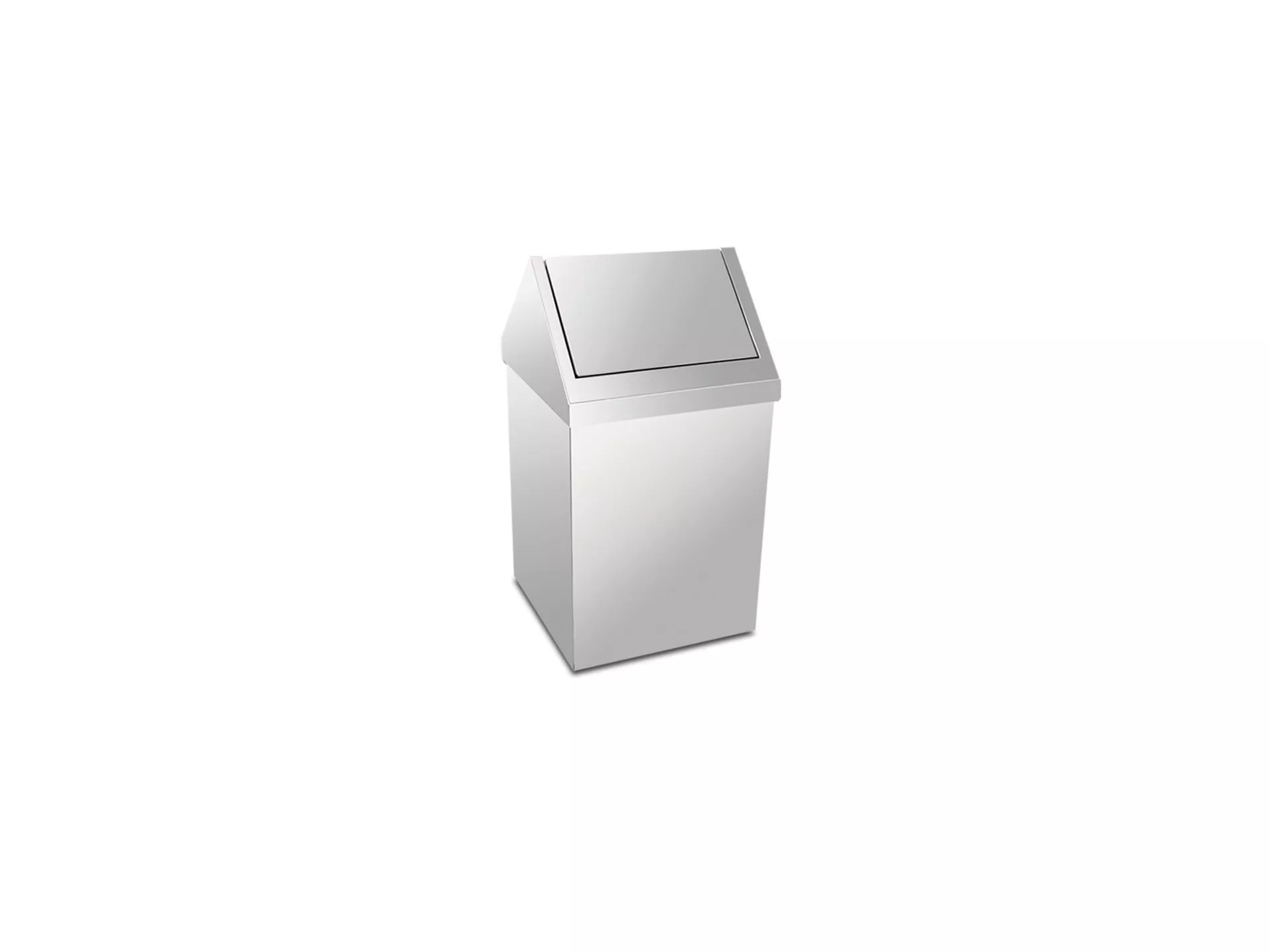 Trash Can with Chrome Roof Cover 16 Lt