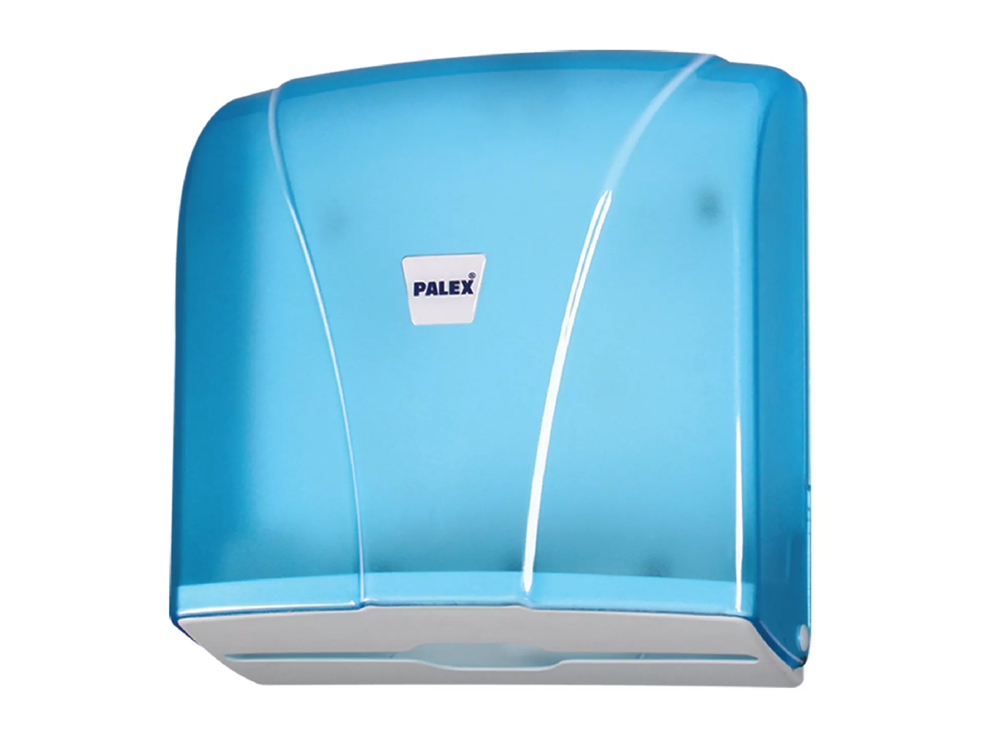 Z-Fold Paper Towel Dispenser Transparent Blue