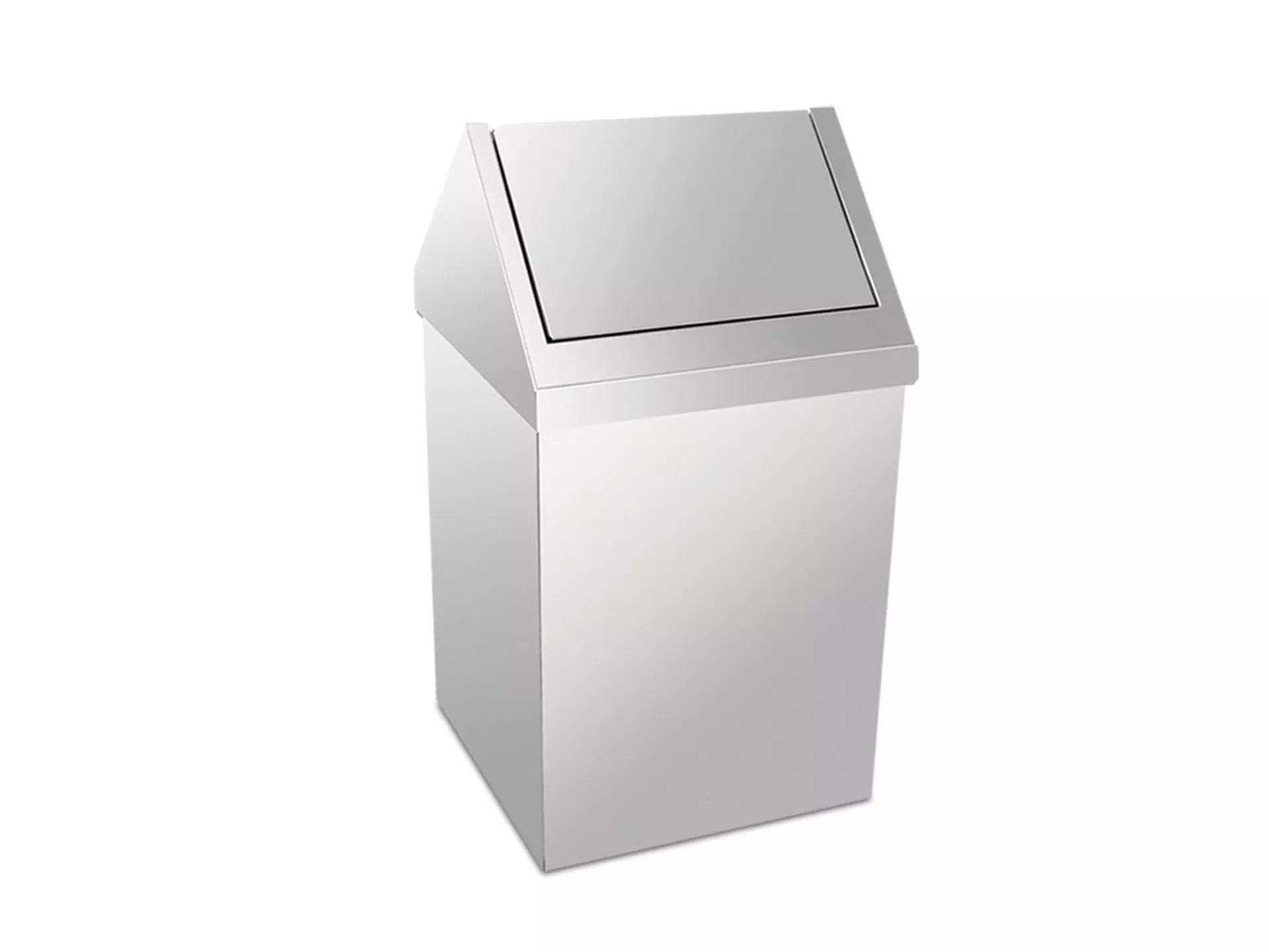 Trash Can with Chrome Roof Cover 54 Lt