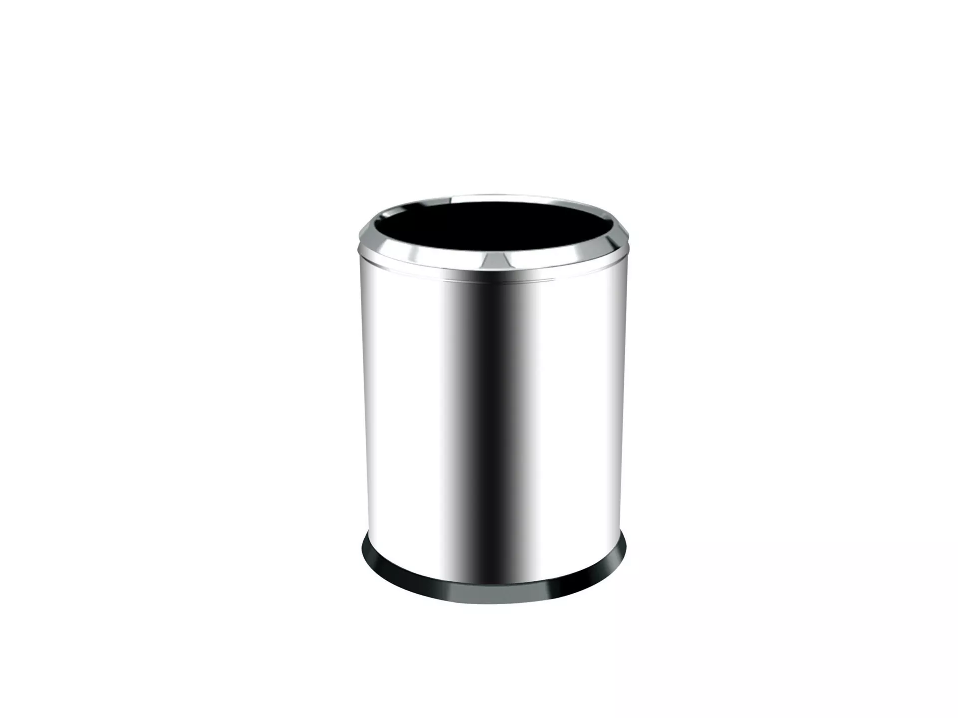 Chrome Ring Trash Can 8 Lt.