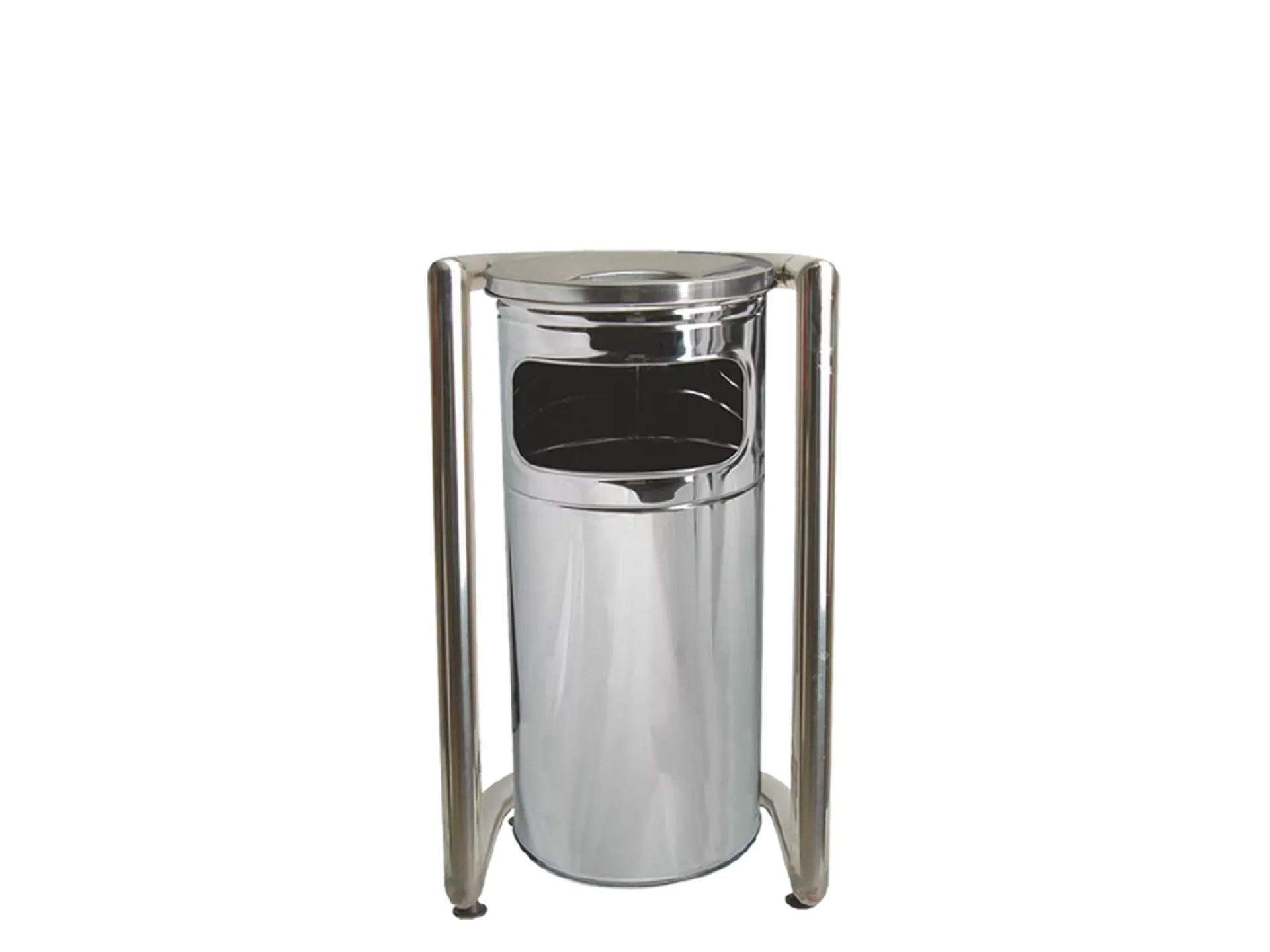 U Garden Type Dustbin Chrome
