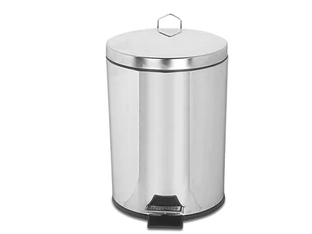 Chrome Pedal Trash Can 50 Lt