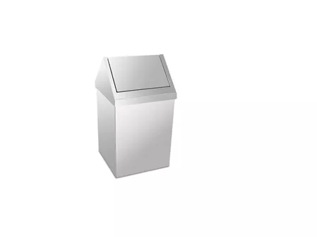 Trash Can with Chrome Roof Cover 36 Lt.