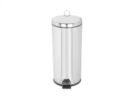 Chrome Pedal Trash Can 30 Lt