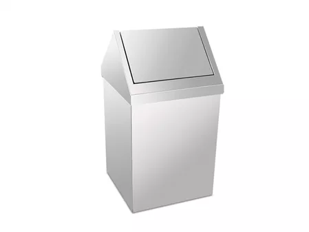 Trash Can with Chrome Roof Cover 54 Lt