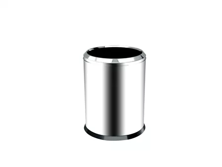 Chrome Ring Trash Can 8 Lt.