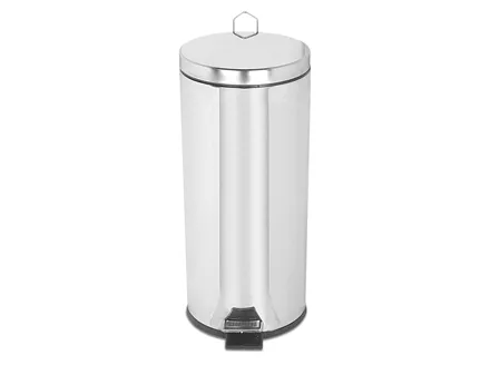 Chrome Pedal Trash Can 40 Lt
